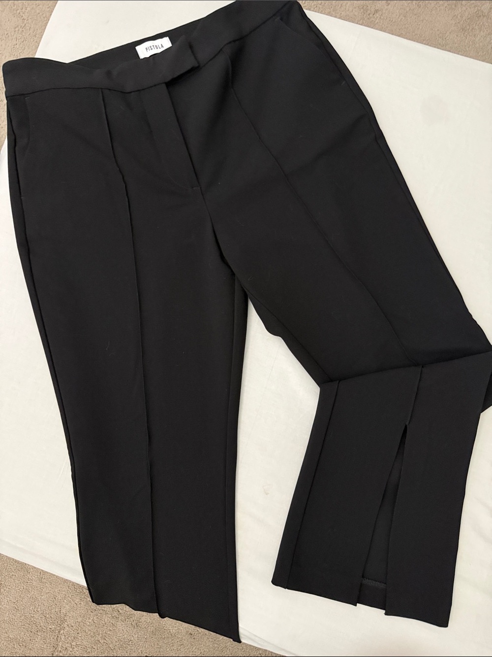 pistola Black Split-Hem Dress Trousers